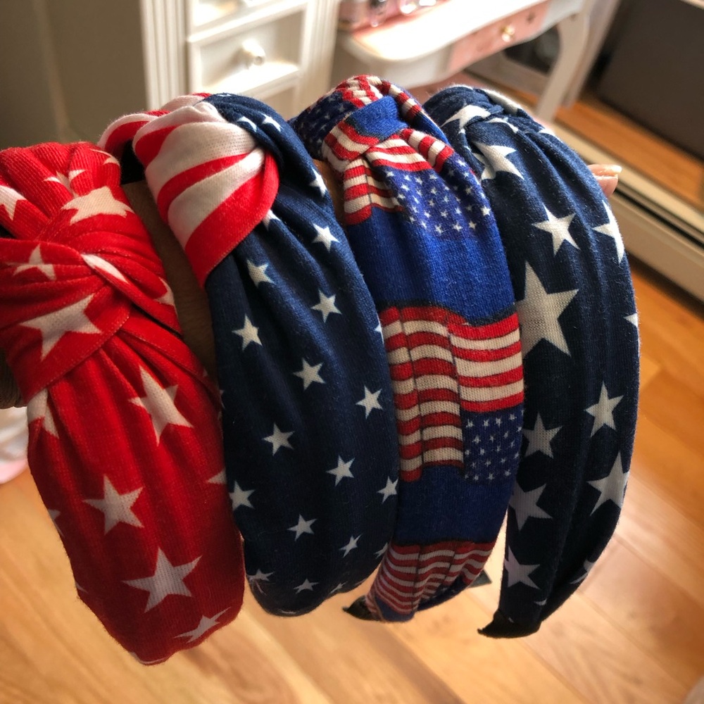 Patriotic Knot Headbands - Stars & Stripes